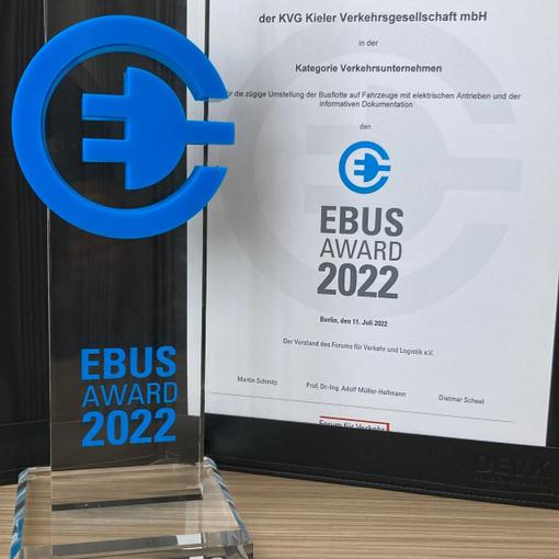 KVG gewinnt den EBUS Award 2022