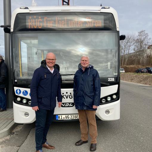 Ausbau des Elektronetzes der KVG:</span><span><br>Land Schleswig-Holstein fördert erstmalig </span><span>Ladeinfrastruktur für E-Busse in Kiel